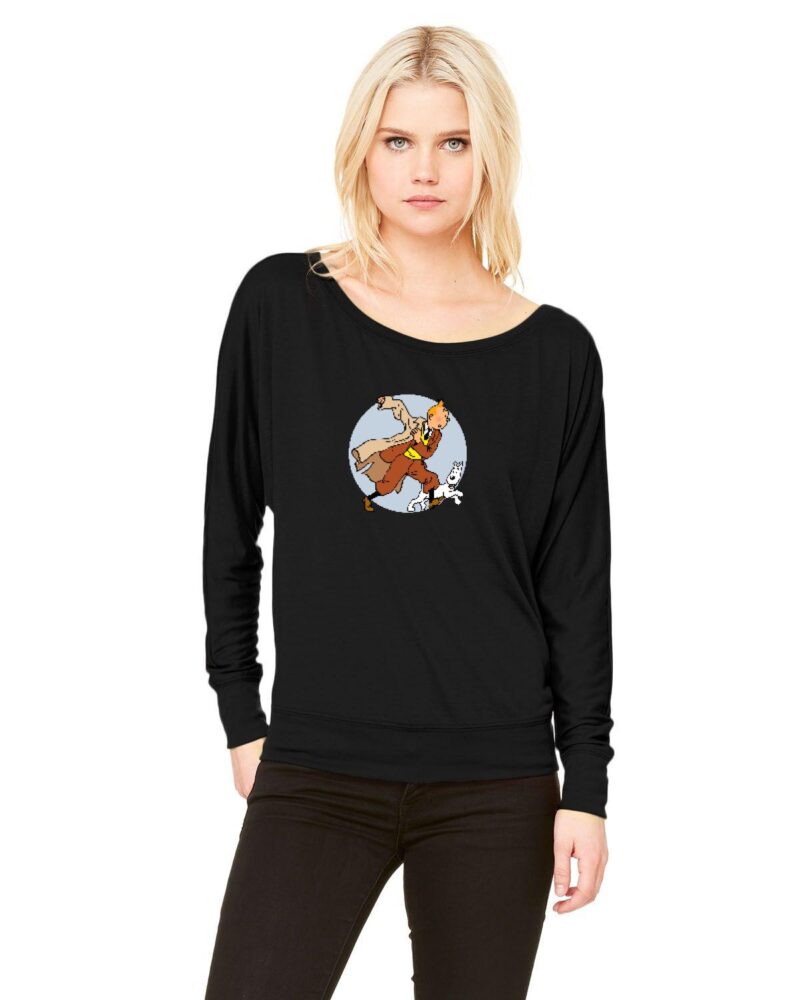 Bella + Canvas Ladies' Flowy Long-Sleeve Off Shoulder T-Shirt | 8850